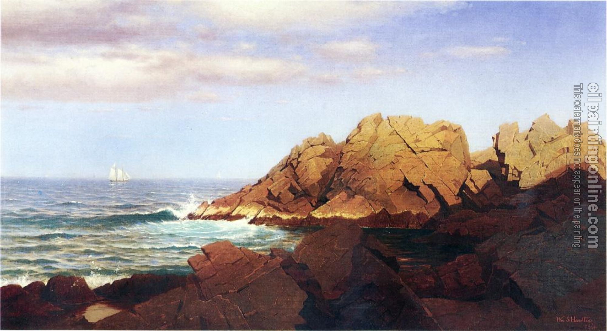 William Stanley Haseltine - Rocks at Nahant